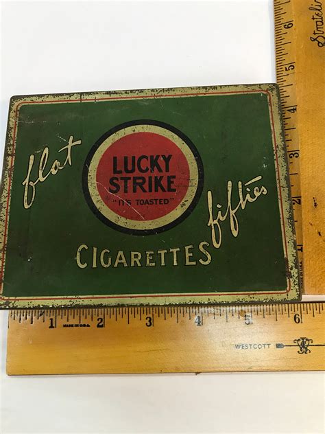 lucky strike metal cigarette box|lucky strikes cigarette box.